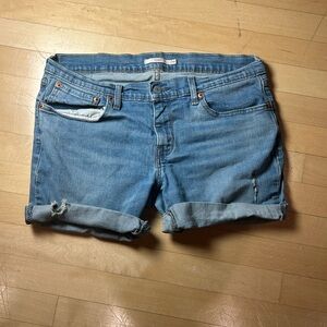 Levi's Light Blue Jean Shorts